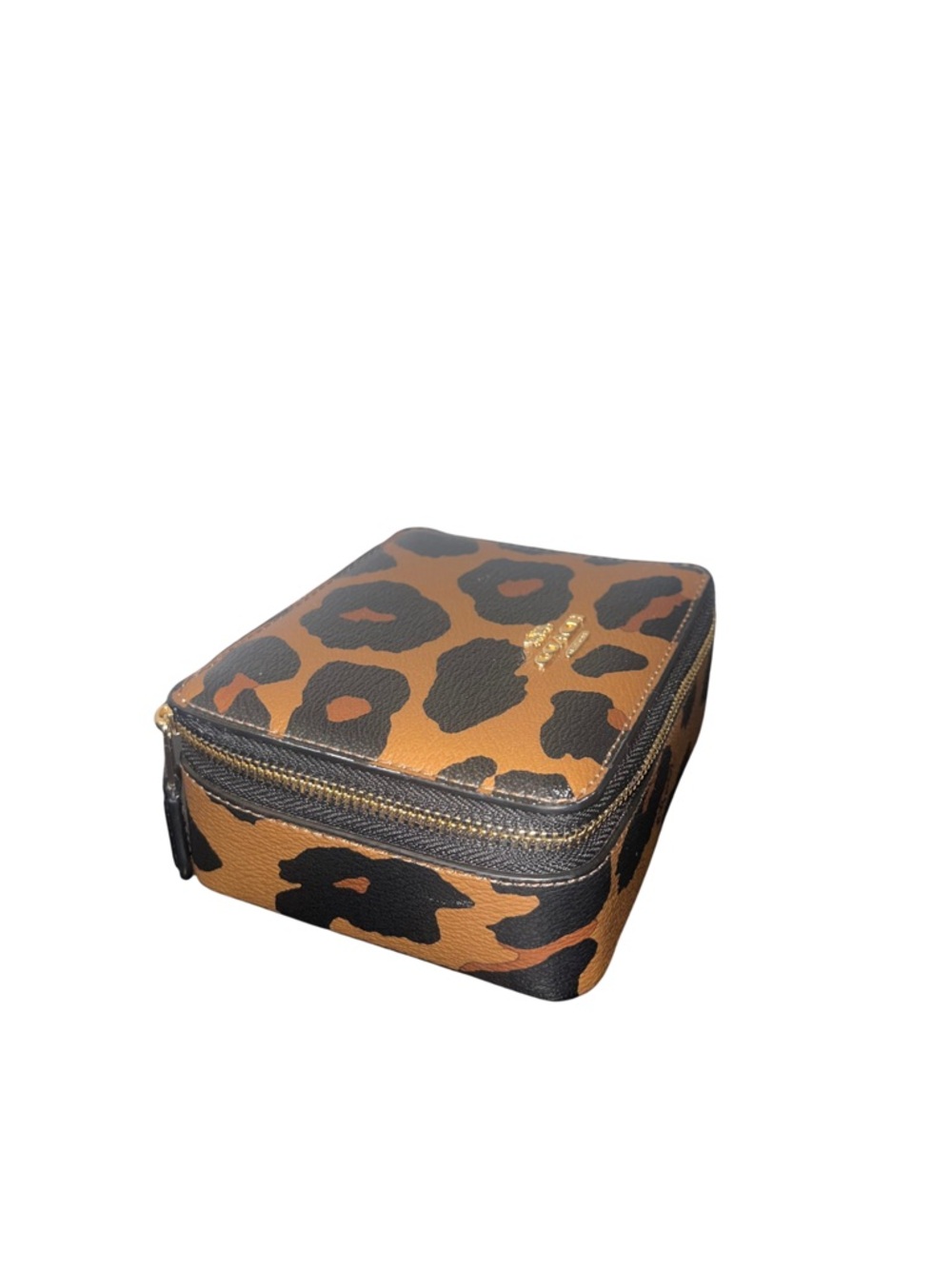 Coach  Leopard Print Leather Jewelry Case - Picture 3 of 11